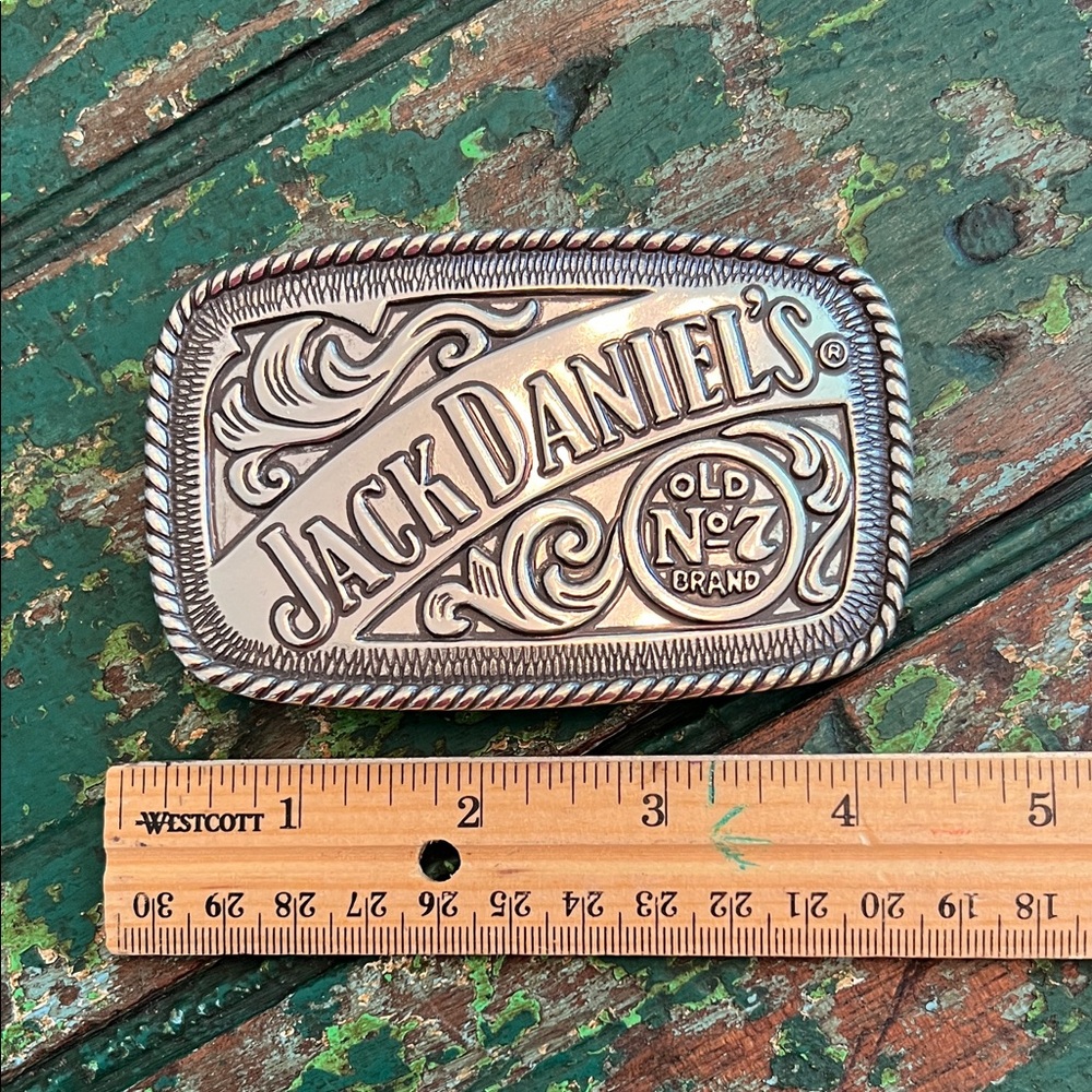 Jack Daniels Silver-Toned Belt Buckle
